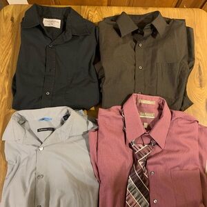 Four Mens Business Shirts + Tie & Socks